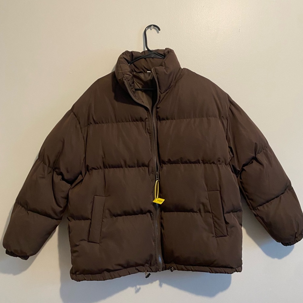 Puffer Brown Oversized Jacket